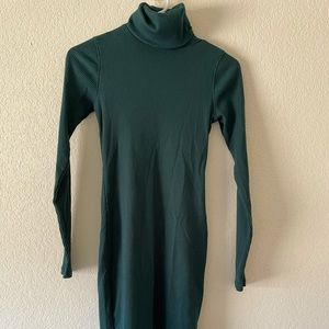 Green Turtleneck Dress